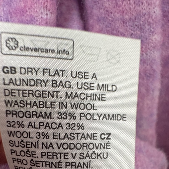 NWT Paris Atelier & Other Stories Pullover Pearl-Beaded Knit Sweater in Lilac M - Picture 15 of 16